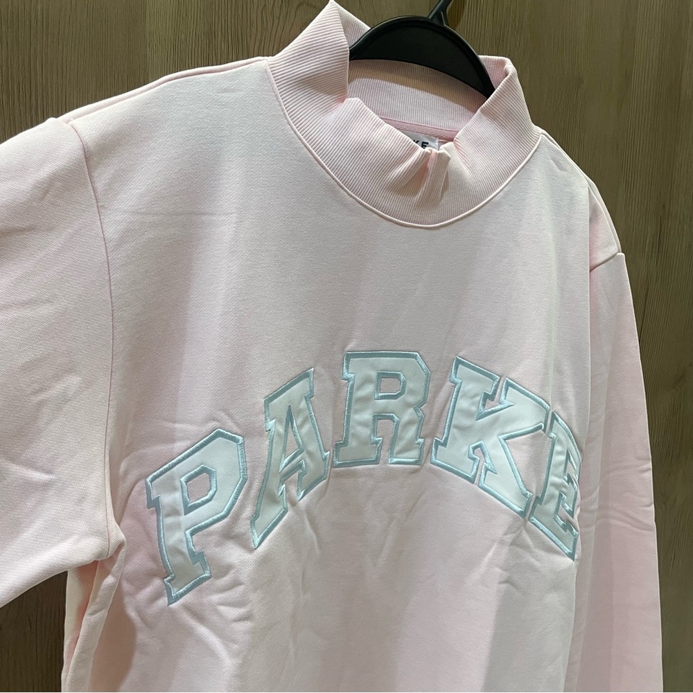 Parke Light Pink Mock Neck Sweatshirt - Picture 6 of 9